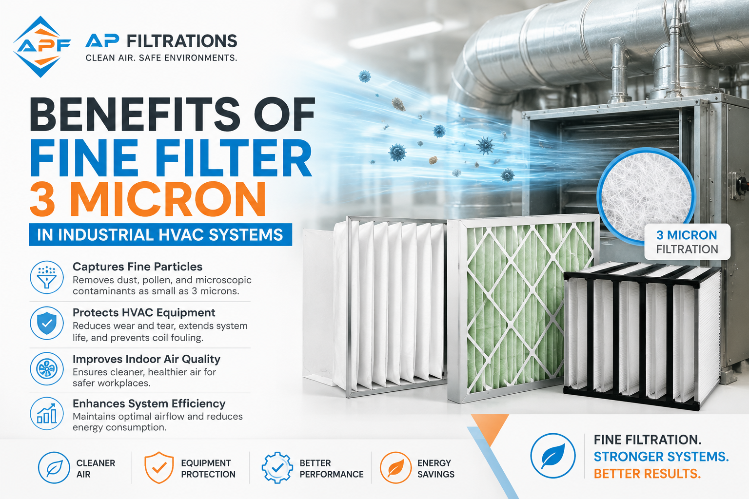 Benefits of Fine Filter 3 Micron in Industrial HVAC Systems