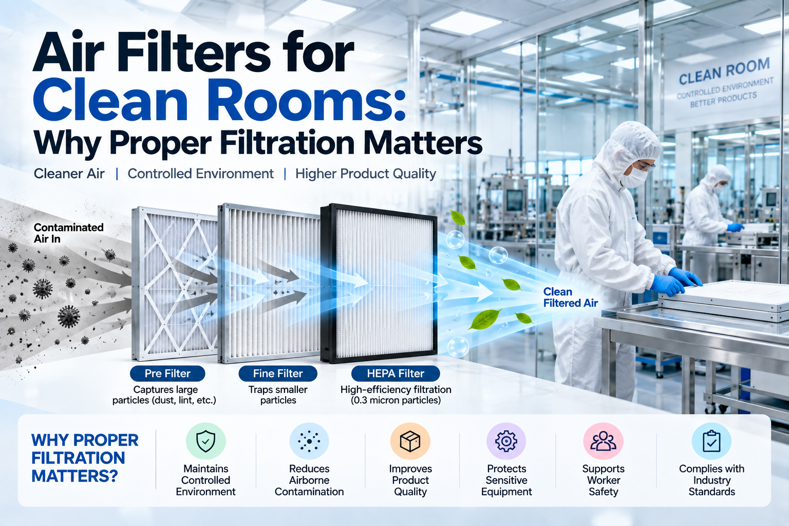 Air Filters for Clean Rooms: Why Proper Filtration Matters